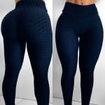 Calça Legging Bolha e Lisa Suplex Cós Alto Empina Bumbum Fitness Suplex 3D Legue Textura Flocada Academia Cintura alta