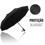 Guarda Chuva Automático Abre E Fecha Reforçado Contra Vento Proteção Solar Blackout/ Bolsa / Curvado