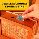 Cofre Desafio 10Mil Woodbox Cofrinho Caixa De Dinheiro Poupança - MDF Premium