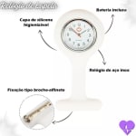 Relógio de Lapela (Tipo Broche-Alfinete) para Jaleco