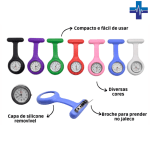 Relógio de Lapela para Enfermagem de Fixar no Jaleco - Cores
