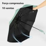 Guarda Chuva Automático Sombrinha Grande Proteção Solar Blackout Reforçado Dobrável 10 varetas Envio Imediato colorido