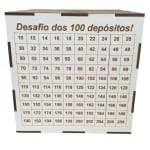 Cofre MDF Desafio 1Mil / 5Mil / 10Mil / 20Mil - Caixa De Madeira - Escolha Sua Meta E Realize Seus Sonhos