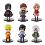 Bonecos Naruto Miniaturas Anime, Hinata, Sasuke, Itachi, Kakashi, Gaara, Figura Anime,  PVC