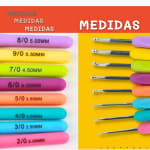 Kit de Agulhas Cabo Soft - Pct C/8 Agulhas - Croche Barbante