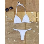 Biquini Feminino Marquinha De Fita Com Regulagem Latral Cortininha Sem Bojo Simples Nó Férias Praia
