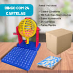 Bingo 24 Cartelas / 48 Cartelas Com ou Sem Globo Giratório 90 Bolinhas Brinquedo Infantil Jogo