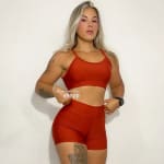 Conjunto Academia Fitness Short e Top Cintura Alta Moda Fitness LISOS