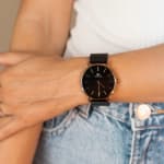 Relógio Masculino e Feminino Preto Saint Germain Houston Rosé Gold 40mm