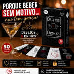Jogo erótico de cartas Desejos e Drinks baralho para casal casais namorados 18+ adulto Faz ou Bebe