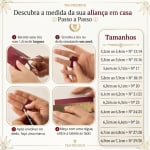 Aliança de Namoro Par Compromisso com Solitário e Caixa de Veludo Noivado Diamantada Aço Inox Prata