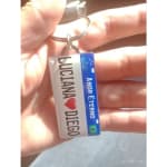Chaveiro placa Mercosul nome personalizado