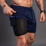 Short Calção Bermuda Dry 2 Em 1 Masculina Academia Corrida Treino Com Compreensão