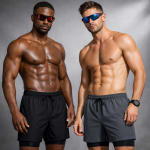 Kit 2 Short Dry 2 em 1 Bermuda Masculina Academia Treino Corrida Com Elastano
