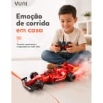 Carrinho Fórmula 1 Infantil Controle Remoto Recarregável Solta Fumaça Brinquedo de Corrida
