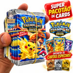100 Super Cards PokeBola Lançamento 2026 | Colecionar ou Bafo | Para Presente e Temas de Festas