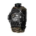 Outdoor multi-function watches impermeável whistle compass temperatura multi-function survival watches outdoor survival