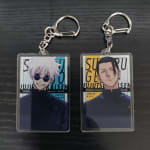 Figuras de Anime Jujutsu Kaisen Gojo Satoru Geto Suguru Cosplay Correntes de Chaves Acrílicas