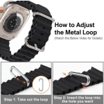 (Apenas A Pulseira , Não É O Relógio) De Silicone Da Série Ocean Band Para Watch Ultra Strap Pulseiras De 49 Mm 42 38