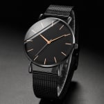 Relógio Empresarial Masculino – Elegante E Ultrafino De Quartzo Tim epiece Com Pulseira De Malha Contas