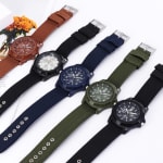 Relógio De Quartzo Masculino Fashion-Forward : Pulseira De Nylon Durável Para Vidas Ativas