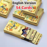 54Pcs Pokemon Gold Cards Battle Carte Inglês GX Jogo De Cartas Booster Collection Toys For Children
