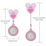 Retráctil Adorável Desenho Animado Padrão Enfermeira Médico Bolso Pendurar Clipes Relógios Coloridos hospital Masculino Feminino Crachá Relógio Carretel