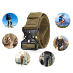 Cinto largo masculino nylon fivela e engate rápido