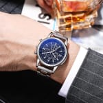 Relógio Masculino Novo Bracelete Original Conjunto De Relógios Masculinos Moda Presentes Em Aço Inoxidável