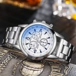 Relógio Masculino Novo Bracelete Original Conjunto De Relógios Masculinos Moda Presentes Em Aço Inoxidável
