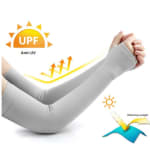 1/2/3 Pares Manguito Proteção Solar UV Fina Braço Seda Masculina Feminina Respirável 40cm