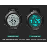 Relógio Esportivo Digital Tático À Prova D'água LED Cronógrafo Pulseira De Silicone Para Homens