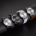 Relógio De Quartzo De Moda Casual Para Homens – Pulso De Luxo Unissex Com Pulseira De Couro Clássica