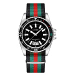 Relógio De Pulso De Quartzo Para Homens Com Calendário Ponteiro Luminoso Pulseira De Nylon Lazer De Negócios