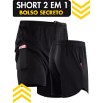 Shorts Masculino Ideal Para Treino, Corrida, Academia beach 2 em 1 Tecido Dryfit e Elastano
