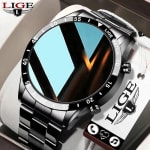 LIGE Novo Smartwatch Relógio Inteligente De Chamadas Bluetooth Para Homens IP67 Esportivo À Prova D'água Fitness