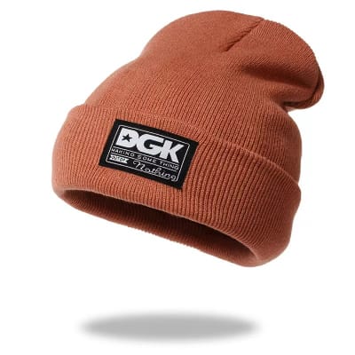 Chapéu De Esqui Unissex De Lã Com Letras DGK – Gorro Sem Aba De Malha Térmica Para Esportes De Inverno/Comute Urbano