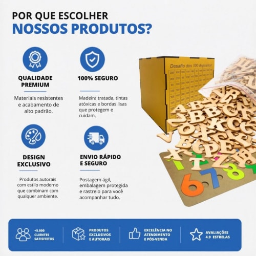 Cofre MDF Desafio 1Mil / 5Mil / 10Mil / 20Mil - Caixa De Madeira - Escolha Sua Meta E Realize Seus Sonhos