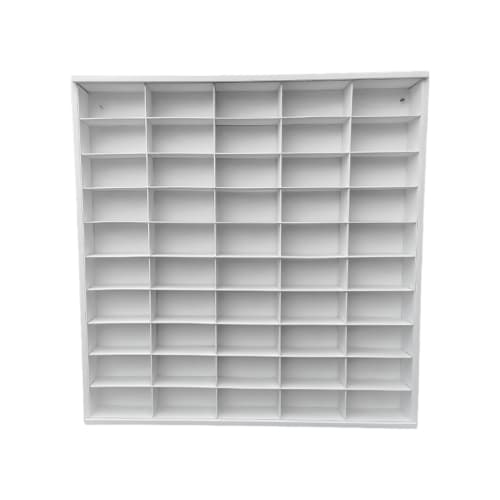 Expositor para 50 nichos na escala  1/64 BRANCO com tampa em acrílico