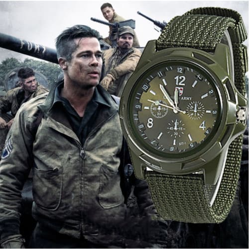 Relógio De Quartzo Masculino Fashion-Forward : Pulseira De Nylon Durável Para Vidas Ativas
