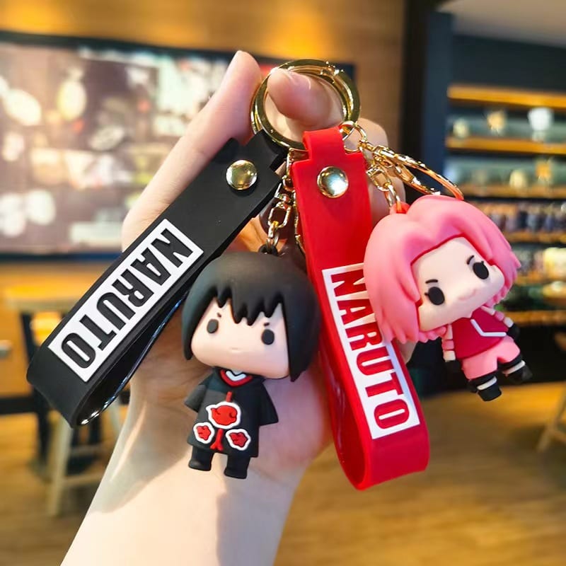 1 Pc Desenho Animado Anime Fofo Ninja Figura Chaveiro Porta-Chaves Doll para Crianças