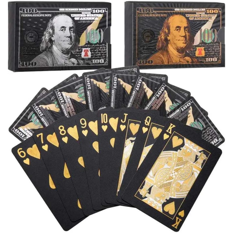 KIT 1/2/4 Baralho Dolar Ouro 24k Para Jogos de Tabuleiro, Truco, Poker  MT037 (E) MT066 (CC)