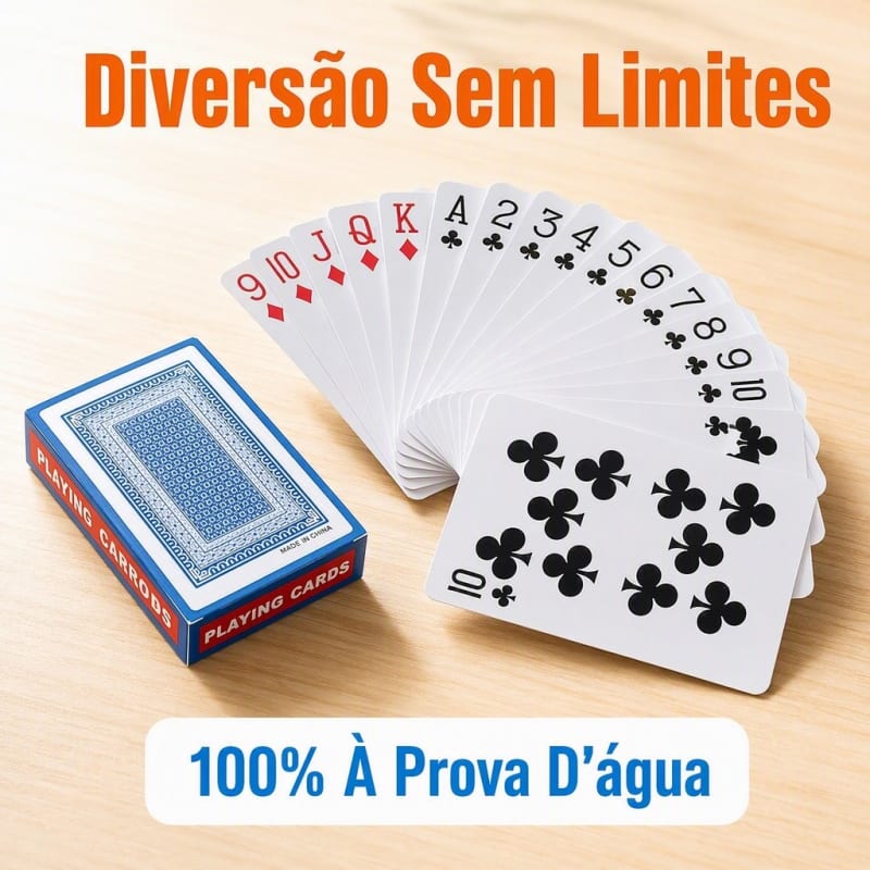 Baralho 54 cartas para jogar com Família, Amigos Diversão