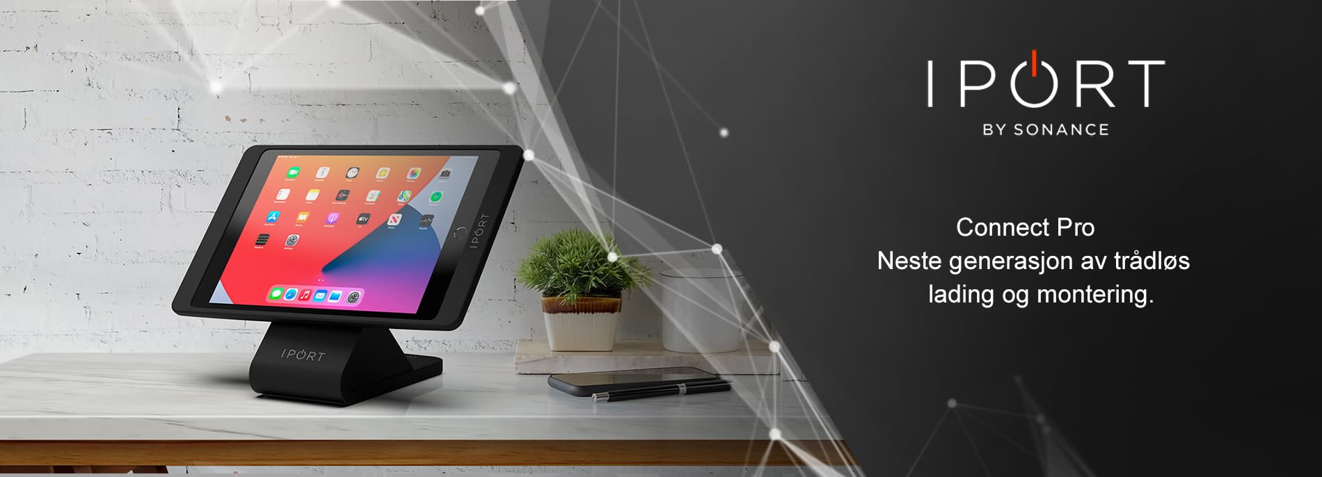 iPort Connect Pro - oppbevaring, lading og beskyttelse av iPad.