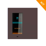 Ekinex Signum EK-EV2-TP, virtuelt knappepanel med display og termostat. Fenix NTM | Cocoa Orinoco, DEEP