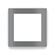 Ekinex EK-DQS-GBS, Square plate DEEP in metal 60x60mm - Titanium