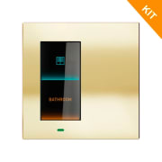 Ekinex Signum EK-EV2-TP, virtuelt knappepanel med display og termostat. Metal HT | Champagne, DEEP