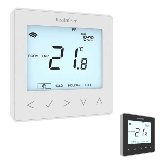 Heatmiser neoStat-e v.2, termostat for elektrisk gulvvarme NCMS