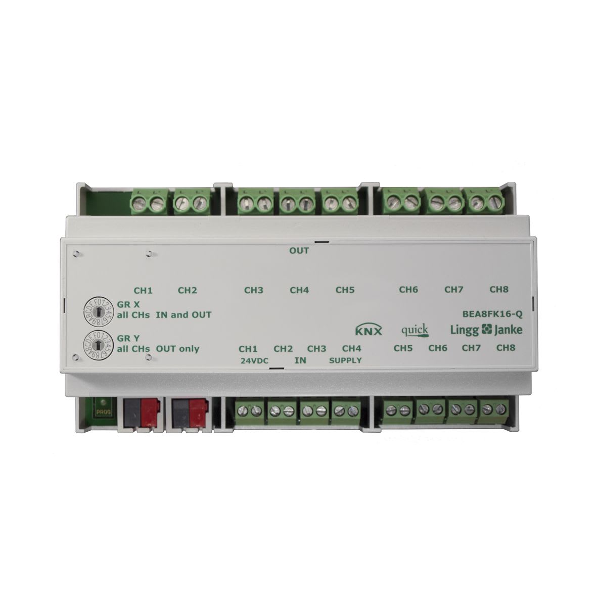 Lingg & Janke BEA8FK16-Q, KNX quick binary input / binary output 8 fold ...