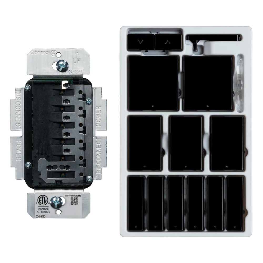 Control4 C4-KD240-C-BL, Keypad Dimmer, Contemporary, Black NCMS